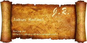 Jakus Rafael névjegykártya